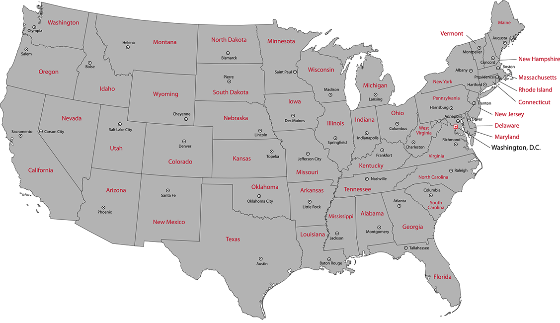 Public Records by State Map