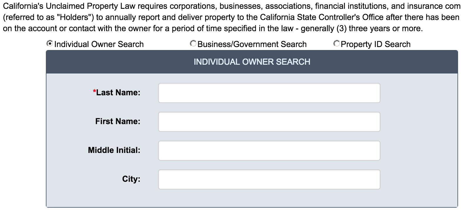 California Public Records Public Records California